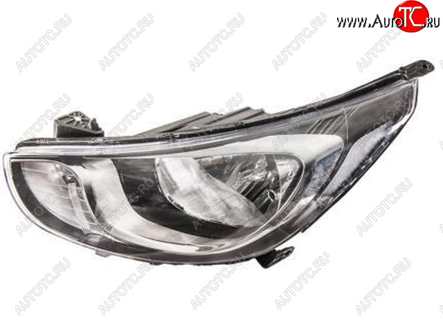 9 549 р. Левая фара (c электрокорректором) DEPO Hyundai Solaris RBr седан дорестайлинг (2010-2014)  с доставкой в г. Воронеж
