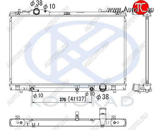 17 599 р. LS460600hL РАДИАТОР ОХЛАЖДЕН вариатор (CVT) (KOYO) KOYORAD lxls407-910  с доставкой в г. Воронеж