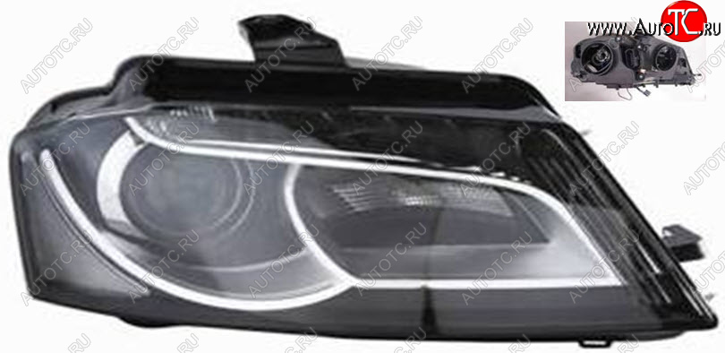 27 649 р. Правая фара (c электрокорректором) DEPO  Audi A3  8P1 хэтчбэк 3 дв. (2008-2010) 2-ой рестайлинг  с доставкой в г. Воронеж