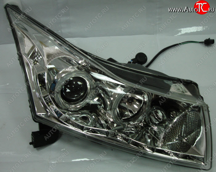 30 949 р. CRUZE ФАРА Л+П (КОМПЛЕКТ) ТЮНИНГ ЛИНЗОВАН (DEVIL EYES) С СВЕТЯЩ ОБОДК БЕЗ КОРРЕКТОР (EAGLE EYES) ВНУТРИ ХРОМ EAGLE EYES cvcrz09-001h-n  с доставкой в г. Воронеж