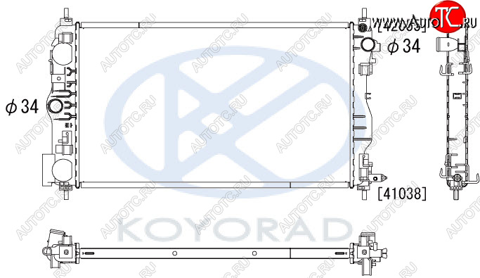 6 999 р. CRUZE {(1.6  109л.с. ORLANDO 11- дизель} РАДИАТОР ОХЛАЖДЕН MT С КОНДИЦ (KOYO) KOYORAD cvcrz09-914  с доставкой в г. Воронеж