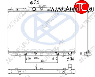 17 099 р. RX270350450h {RX350 09-} РАДИАТОР ОХЛАЖДЕН 3.5 AT (KOYO) KOYORAD lxrx409-910  с доставкой в г. Воронеж