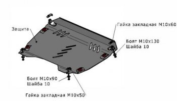 1 299 р. CAMRY (HIGHLANDER 10-VENZA 13-ES 12-RX 08-) ЗАЩИТА ПОДДОНА ДВИГАТЕЛЯ + КПП , С КРЕПЛЕН , 2.0 , 2.5 , 2.7 , 3.5 , СТАЛЬН BODYPARTS tycam06-9f1  с доставкой в г. Воронеж. Увеличить фотографию 1