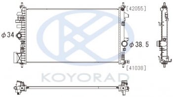 5 749 р. INSIGNIA РАДИАТОР ОХЛАЖДЕН 1.6 1.8 AT (KOYO) KOYORAD opins08-914  с доставкой в г. Воронеж. Увеличить фотографию 1