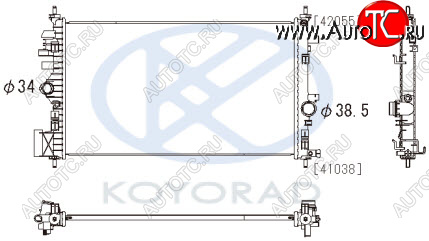 5 749 р. INSIGNIA РАДИАТОР ОХЛАЖДЕН 1.6 1.8 AT (KOYO) KOYORAD opins08-914  с доставкой в г. Воронеж