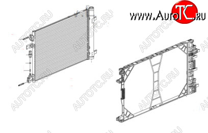 6 349 р. INSIGNIA КОНДЕНСАТОР КОНДИЦ В СБОРЕ С РАМК BODYPARTS opins08-930  с доставкой в г. Воронеж