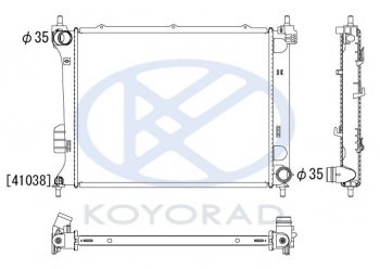 6 399 р. I20 РАДИАТОР ОХЛАЖДЕН MT (KOYO) KOYORAD hni2009-910  с доставкой в г. Воронеж. Увеличить фотографию 1