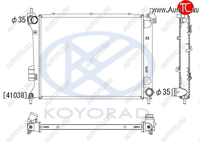 6 399 р. I20 РАДИАТОР ОХЛАЖДЕН MT (KOYO) KOYORAD hni2009-910  с доставкой в г. Воронеж