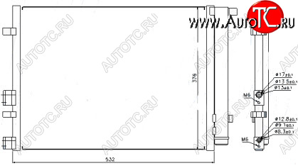 4 599 р. I20 КОНДЕНСАТОР КОНДИЦ BODYPARTS hni2009-930  с доставкой в г. Воронеж