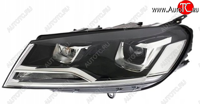 29 199 р. Левая фара (c электрокорректором) DEPO Volkswagen Touareg 2 NF рестайлинг (2014-2018) (ксенон)  с доставкой в г. Воронеж