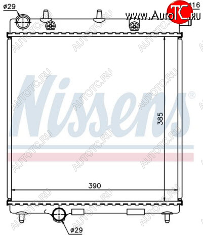5 999 р. C3 {208 12-} РАДИАТОР ОХЛАЖДЕН (NISSENS) (см.каталог) MT NISSENS cn0c309-910  с доставкой в г. Воронеж