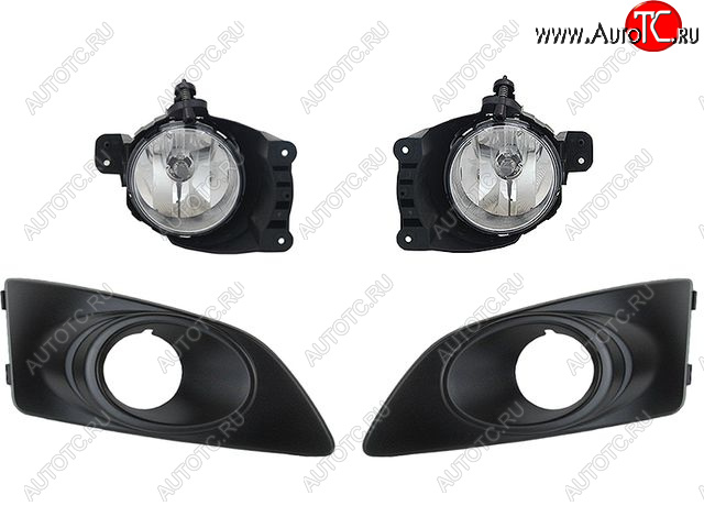 5 799 р. Комплект противотуманных фар с встваками BodyParts Chevrolet Aveo T300 седан (2011-2015)  с доставкой в г. Воронеж