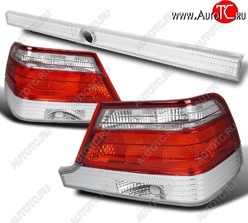 6 399 р. W140 ФОНАРЬ ЗАДН ВНЕШН Л+П (КОМПЛЕКТ) С ЦЕНТР МОЛДИНГ ТЮНИНГ ХРУСТАЛ БЕЛ-КРАСН BODYPARTS md14096-743wr-n  с доставкой в г. Воронеж