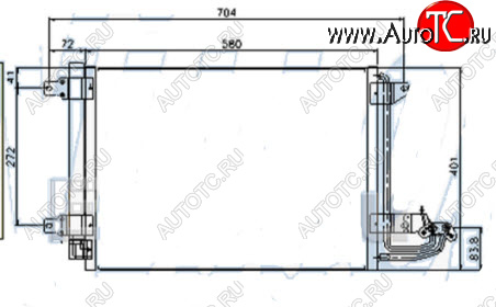 4 199 р. GOLF (+ AU A3 03- SD OCTAVIA 04-) КОНДЕНСАТОР КОНДИЦ (см.каталог) BODYPARTS vwglf04-931  с доставкой в г. Воронеж