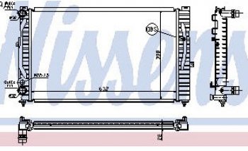 2 399 р. AUDI A4 (AI A6 97-PASSAT 96-) РАДИАТОР ОХЛАЖДЕН (см.каталог) BODYPARTS ai0a496-915  с доставкой в г. Воронеж. Увеличить фотографию 1