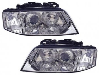 24 949 р. AUDI A6 ФАРА Л+П (КОМПЛЕКТ) ТЮНИНГ (КСЕНОН) ЛИНЗОВАН С 2 СВЕТЯЩ ОБОДК ВНУТРИ (DEPO) ХРОМ DEPO ai0a697-003h-n  с доставкой в г. Воронеж. Увеличить фотографию 1