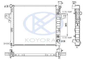 14 899 р. GR CHEROKEE РАДИАТОР ОХЛАЖДЕН 4.7 AT (KOYO) KOYORAD jpgch99-911  с доставкой в г. Воронеж. Увеличить фотографию 1