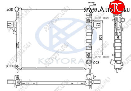 14 899 р. GR CHEROKEE РАДИАТОР ОХЛАЖДЕН 4.7 AT (KOYO) KOYORAD jpgch99-911  с доставкой в г. Воронеж