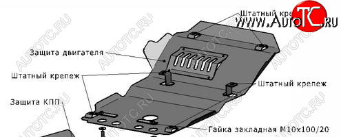1 169 р. PRADO ЗАЩИТА ПОДДОНА ДВИГАТЕЛЯ , СТАЛЬН BODYPARTS typrd05-9f0  с доставкой в г. Воронеж