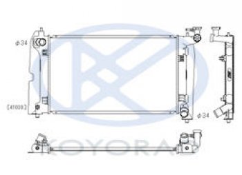 8 299 р. COROLLA {AVENSIS 03- 1.8 MT} РАДИАТОР ОХЛАЖДЕН MT 1.4 1.6 (KOYO) KOYORAD tycrl02-915  с доставкой в г. Воронеж. Увеличить фотографию 1