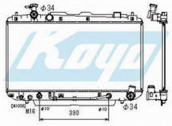 7 999 р. RAV4 РАДИАТОР ОХЛАЖДЕН AT 2 (KOYO) KOYORAD tyrv400-911  с доставкой в г. Воронеж. Увеличить фотографию 1