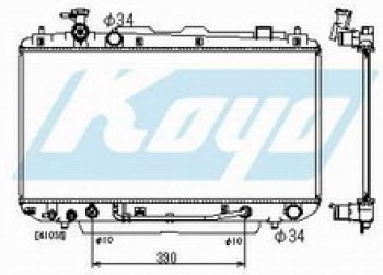 13 949 р. RAV4 РАДИАТОР ОХЛАЖДЕН AT 1.8 (KOYO) KOYORAD tyrv400-912  с доставкой в г. Воронеж. Увеличить фотографию 1