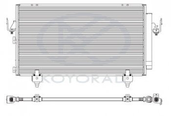 5 449 р. RAV4 КОНДЕНСАТОР КОНДИЦ (KOYO) KOYORAD tyrv400-931  с доставкой в г. Воронеж. Увеличить фотографию 1
