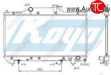 6 849 р. AVENSIS РАДИАТОР ОХЛАЖДЕН AT 1.6 1.8 (KOYO) KOYORAD tyave00-911  с доставкой в г. Воронеж