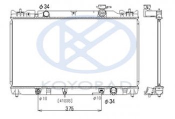 10 299 р. CAMRY РАДИАТОР ОХЛАЖДЕН AT 2 2.4 (KOYO) KOYORAD tycam02-911  с доставкой в г. Воронеж. Увеличить фотографию 1