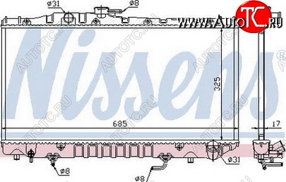 2 699 р. CARINA II РАДИАТОР ОХЛАЖДЕН AT 2 BODYPARTS tyca288-914  с доставкой в г. Воронеж