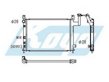 8 199 р. N13 {B12} РАДИАТОР ОХЛАЖДЕН MT 1.3 1.6 (KOYO) KOYORAD nnn1386-911  с доставкой в г. Воронеж. Увеличить фотографию 1