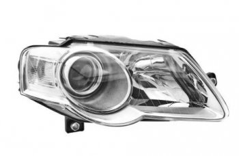 Правая фара (c электрокорректором) DEPO Volkswagen Passat B6 седан (2005-2011) (линзован)