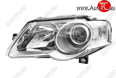 11 249 р. Левая фара (c электрокорректором, линзован) DEPO Volkswagen Passat B6 седан (2005-2011)  с доставкой в г. Воронеж