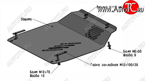 1 499 р. TUCSON (SPORTAGE 04-09) ЗАЩИТА ПОДДОНА ДВИГАТЕЛЯ , С КРЕПЛЕН , 2.0 , 2.7 , СТАЛЬН BODYPARTS hntun04-9f0  с доставкой в г. Воронеж