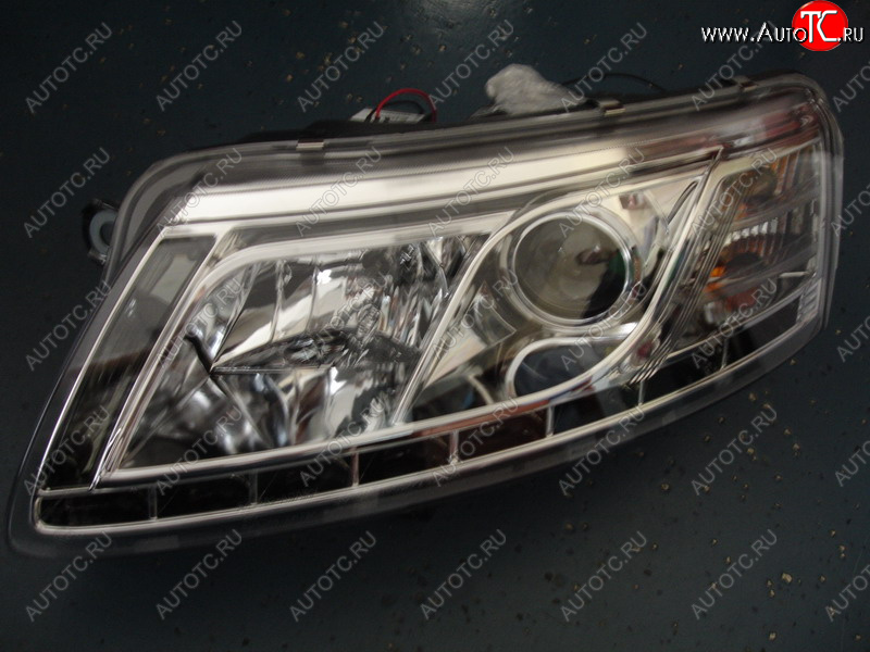 46 949 р. AUDI A6 {с DRL (дневн. ходов огни)} ФАРА Л+П (КОМПЛЕКТ) ТЮНИНГ (DEVIL EYES) (КСЕНОН) ЛИНЗОВАН (SONAR) ВНУТРИ ХРОМ SONAR ai0a604-003h-n  с доставкой в г. Воронеж