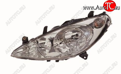 9 899 р. Левая фара (с электрокорректором) DEPO  Peugeot 307 ( хэтчбэк 5 дв.,  хэтчбэк 3 дв.) (2005-2008) рестайлинг  с доставкой в г. Воронеж