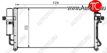 3 289 р. GETZ (535 x 345 mm) КОНДЕНСАТОР КОНДИЦ AT (см.каталог) BODYPARTS hngez02-931  с доставкой в г. Воронеж