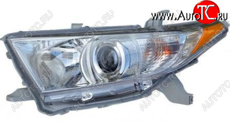 13 599 р. Левая фара (под корректор) DEPO Toyota Highlander XU40 рестайлинг (2010-2013)  с доставкой в г. Воронеж