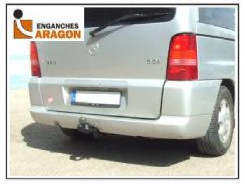 ТСУ для MERCEDES Clase V 1996-2003, MERCEDES Vito (W638) 1996-2003, Тип шара: Горизонтальный, условно-съемный (лебединая шея) (A)  Мерседес Бенц Aragon e4108ba