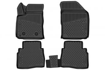 3 289 р. Коврики 3D в салон подходят для KAIYI E5 2023 - 4шт. (полиуретан)  Каию Е5 Element element3dan0474210k  с доставкой в г. Воронеж. Увеличить фотографию 1