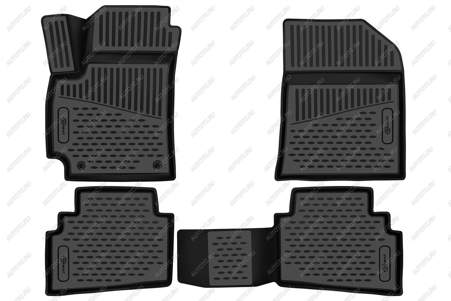 4 099 р. Коврики 3D в салон подходят для KIA Seltos, 2WD4WD, 2020-. кросс, 4шт. (ПУ, повышенная износостойкость)  Киа Селтос FORMAT format.3d02441210  с доставкой в г. Воронеж
