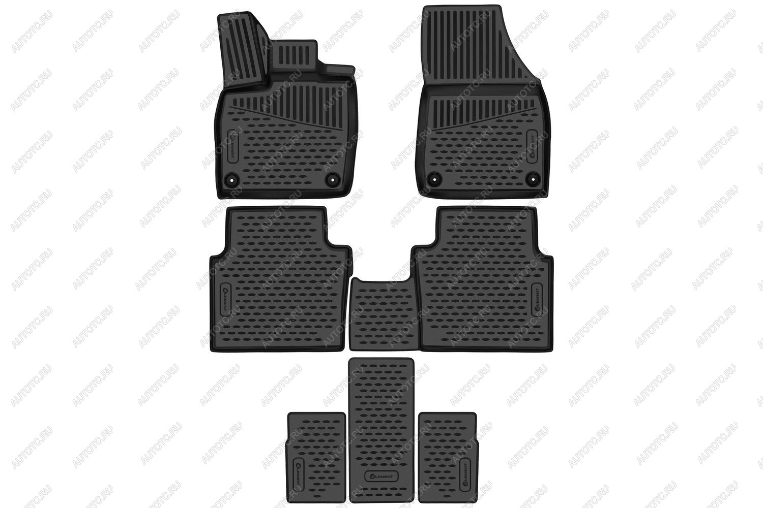 3 679 р. Коврики 3D в салон подходят для VOLKSWAGEN ID.6 (I) 2021 -, 6 мест, 7шт. (полиуретан)  Фольксваген Ид.6 Element element3da67270210k  с доставкой в г. Воронеж