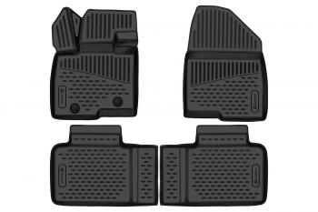 2 899 р. Коврики 3D в салон подходят для BAIC X55 2023 - 4шт. (полиуретан)  Х 55 Element element3da70891210k  с доставкой в г. Воронеж. Увеличить фотографию 1
