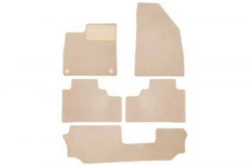 5 249 р. Коврики в салон Klever Premium GAC GS8 2021-, внед., 5шт. (текстиль, бежевые)  Гак ГС8 Klever klever0410500222112kh  с доставкой в г. Воронеж. Увеличить фотографию 1