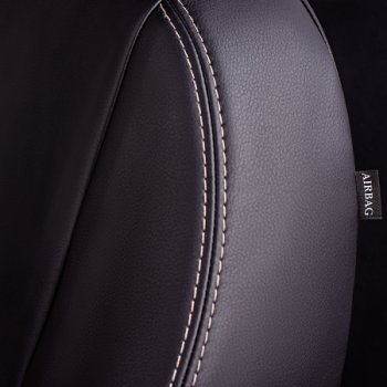 7 999 р. Комплект чехлов для сидений (РЗС 60/40, 2П Илана+Орегон) ТУРИН Lord Autofashion  Chery Kimo  A1 (2008-2014) хэтчбэк (черный, вставка бежевая, строчка бежевая)  с доставкой в г. Воронеж. Увеличить фотографию 3