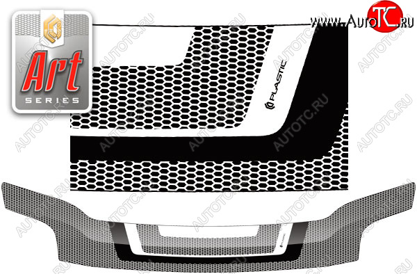 2 559 р. Дефлектор капота CA-Plastic  Toyota Corolla Rumion  E150 (2007-2015) (серия ART белая)  с доставкой в г. Воронеж