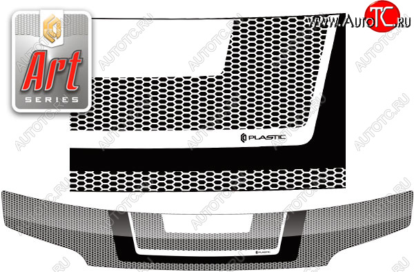 2 299 р. Дефлектор капота (M401S, M402S, M411S) CA-Plastic  Daihatsu Coo (2005-2012) (Серия Art черная)  с доставкой в г. Воронеж