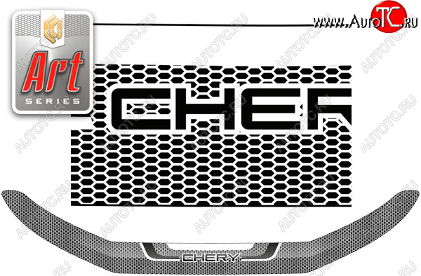 2 199 р. Дефлектор капота CA-Plastic  Chery Tiggo 8 PRO (2021-2025) (Серия Art серебро)  с доставкой в г. Воронеж