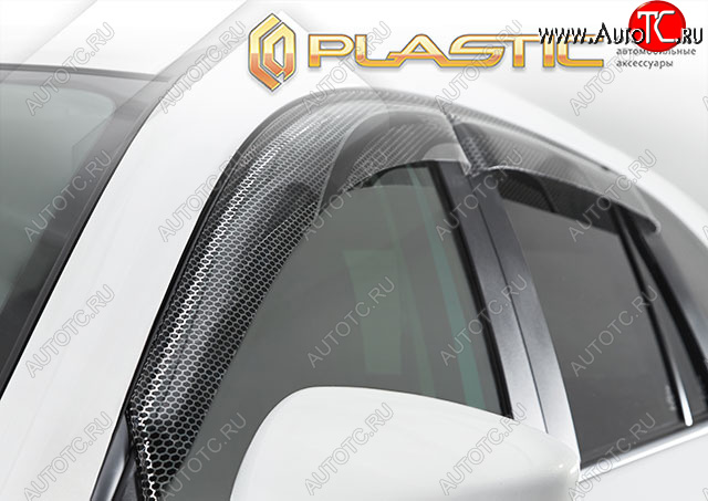 2 199 р. Дефлектора окон CA-Plastic  Nissan Qashqai  1 (2007-2010) дорестайлинг (серия Art черная)  с доставкой в г. Воронеж