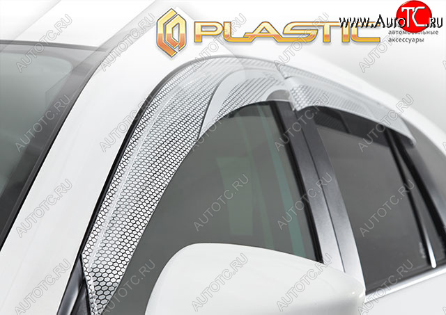 2 199 р. Дефлектора окон CA-Plastic  Nissan Qashqai  1 (2007-2010) дорестайлинг (серия Art серебро)  с доставкой в г. Воронеж